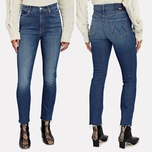 MOTHER The Dazzler Ankle Fray Jeans in Painfully Obvious